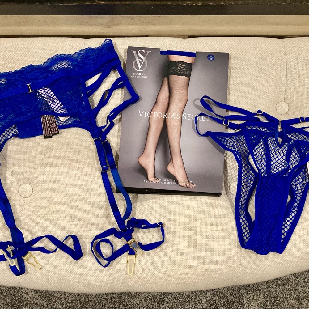 Lingerie Garter, Stockings, Panty Set